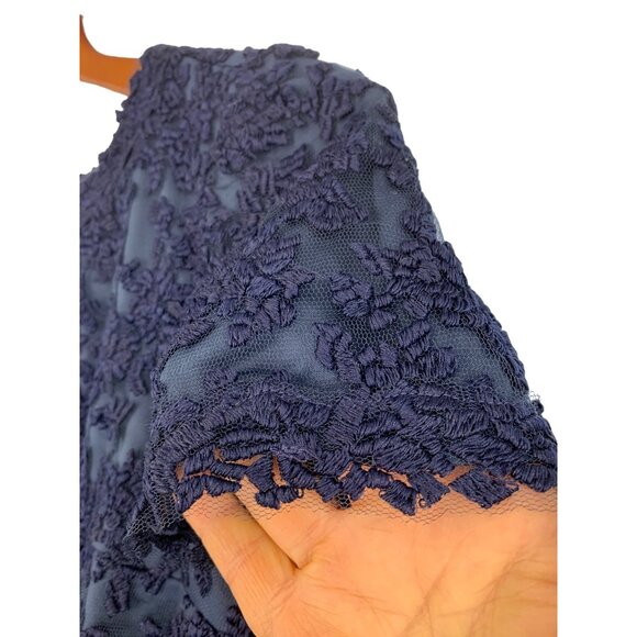 NWT Tadashi Shoji Mesh Lacy Overlay Pencil Dress Size 6 S Stretch RDD10676 - Picture 5 of 16